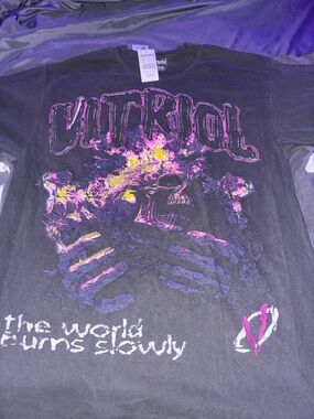 Zumiez Black Short-Sleeve Graphic Tee with Pink & Yellow Skull Art